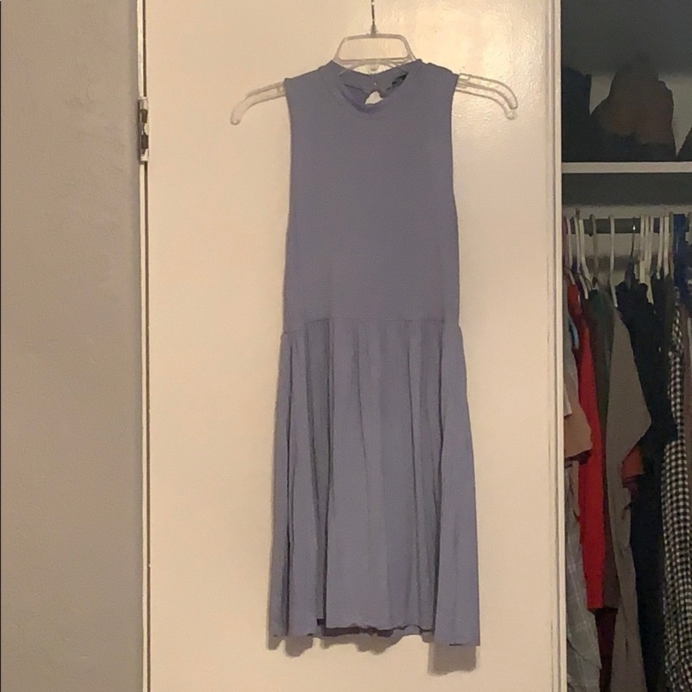 Periwinkle blue keyhole dress